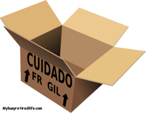 mybusyretiredlife.com cardboard shipping container