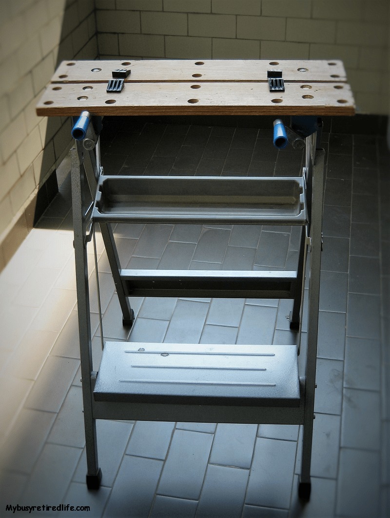 Mybusyretiredlife.com workbench with vise portable workbench