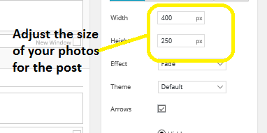 Meta slider menu width and height adjustment highlighted
