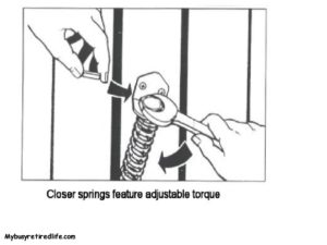 self closing gates Locking wedge for torsion spring