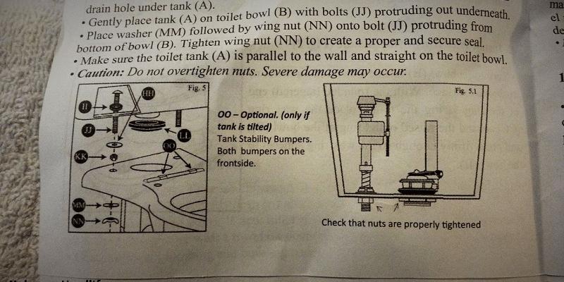 Mybusyretiredlife.com toilet replacement instructions for connecting tank to bowl