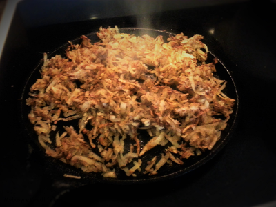 Hash Brown Potatoes The finished hash browns