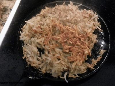 Hash Brown Potatoes hash browns Turn potatoes when they are light brown