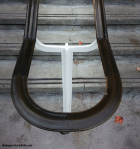 buffing old brass tarnished brass hand rail