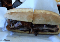 The dog house grill tri tip sandwich