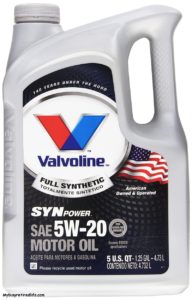 5qt synthetic valvoline motor oil