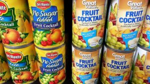 New NSA products Store brand NSA fruit cocktail