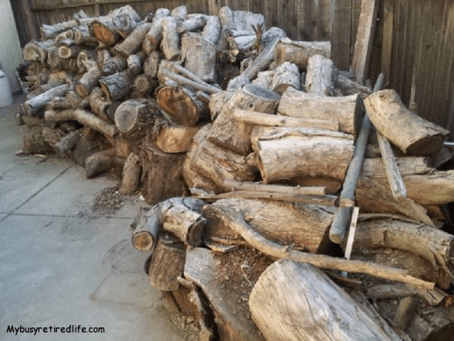 frugal living tips camping free-wood-definitely dry