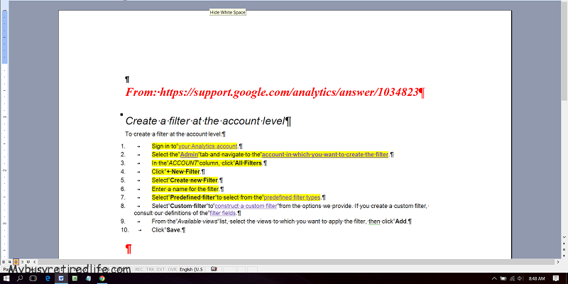 Exclude Yourself From Your Website Analytics Closeup Screenshot Highlighted Image