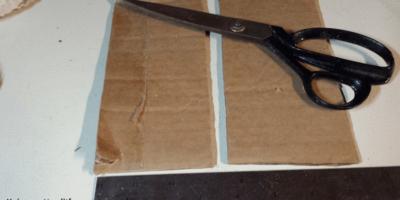 prepping for drywall texturing Cut into two pieces