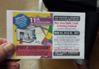 Tools at San Mateo Quilt Show Entry Ticket