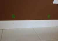 studs marked with masking tape