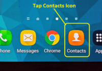 Contacts icon hilighted