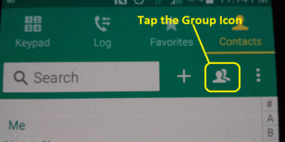 Select the group Icon