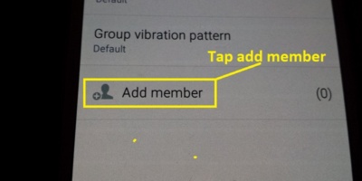 Tap add member icon