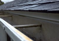 Rain gutter with spike and ferrels