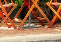 Umbrella stand needing work