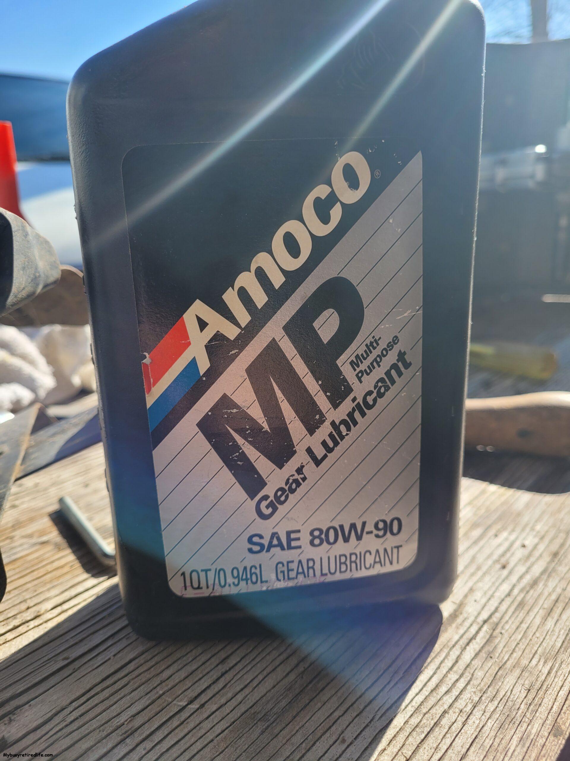 Bottle of Gear Oil 80W-90